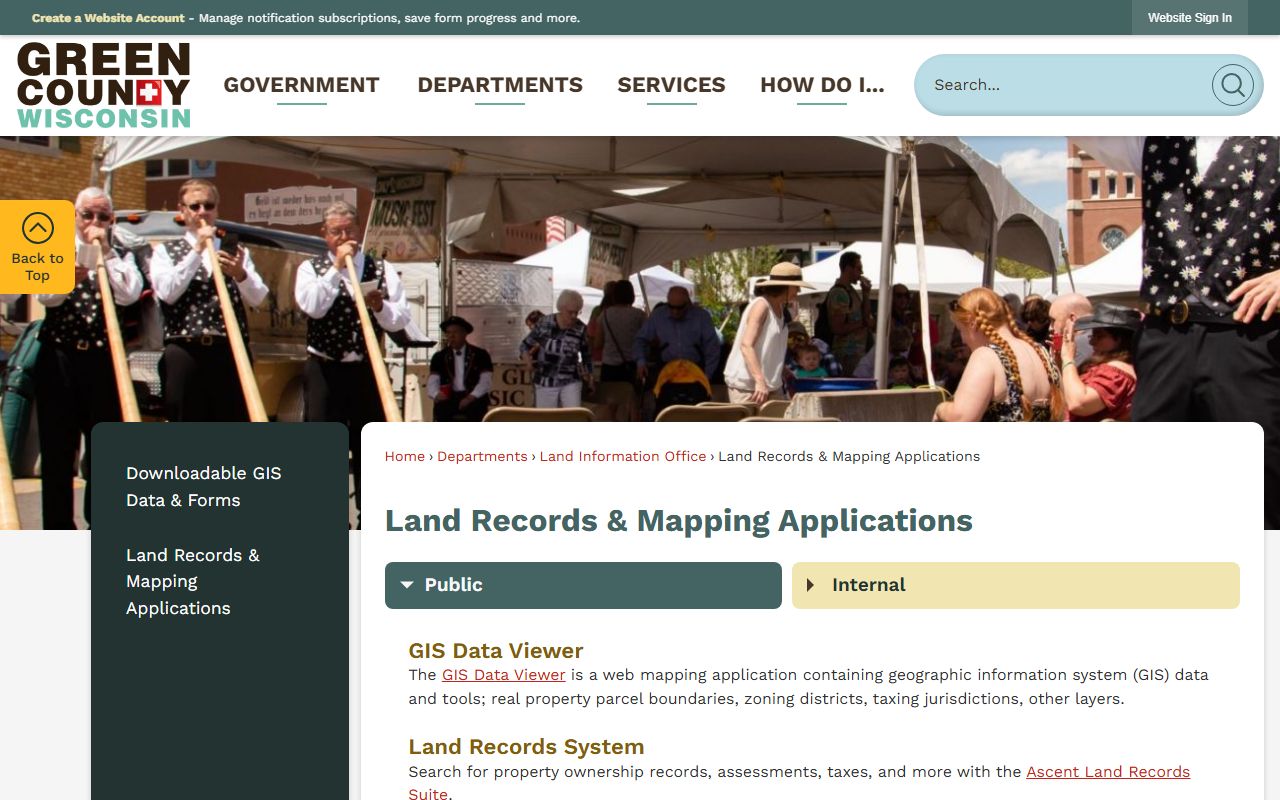 Green County property records land records and mapping applications
