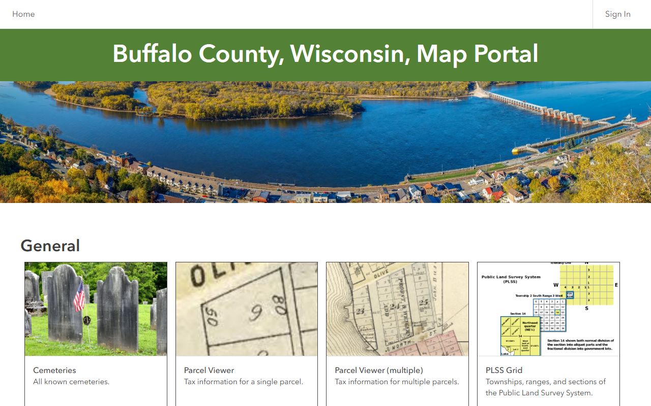 Buffalo County Property Records GIS portal
