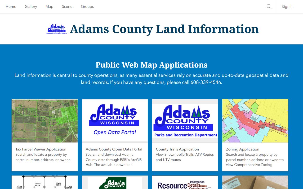 Adams County property records GIS map viewer