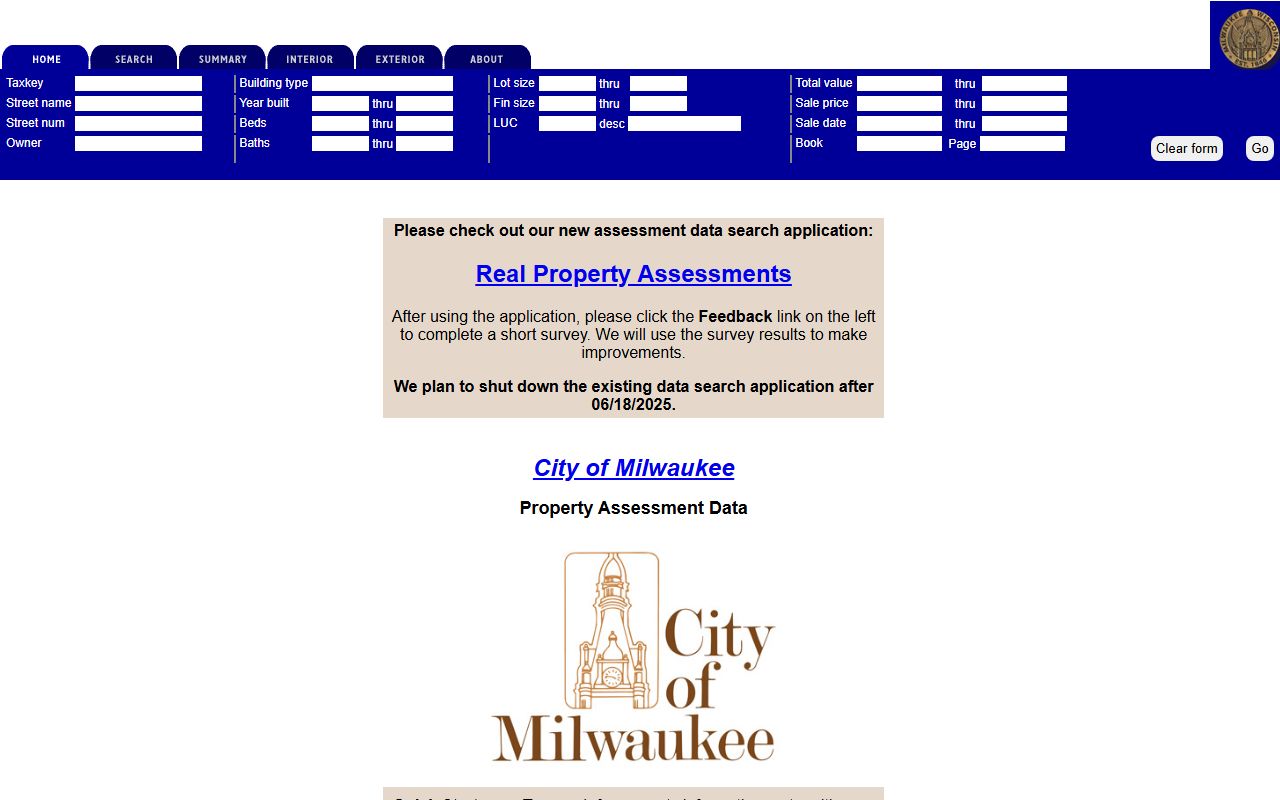 Milwaukee Property Records property assessment database