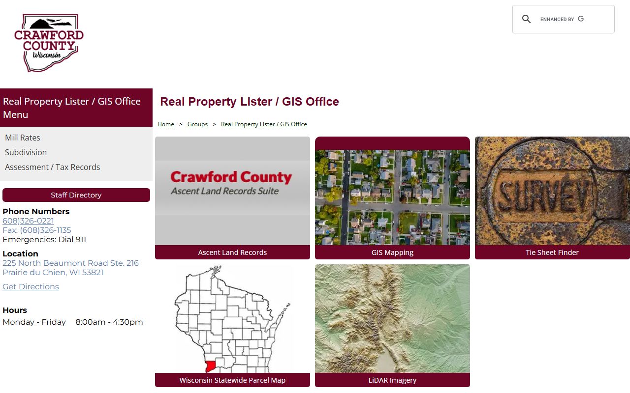 Crawford County Property Records property lister