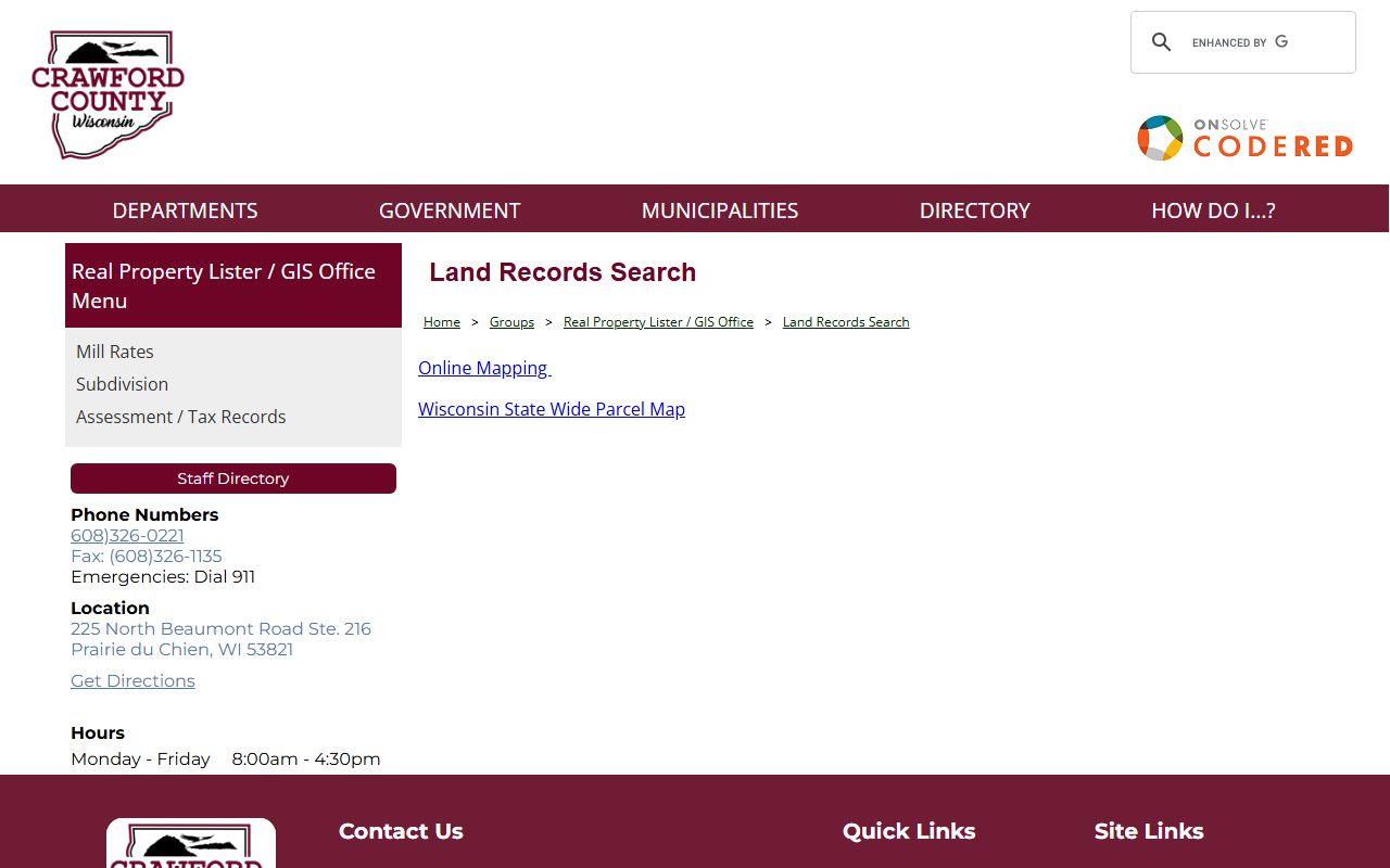 Crawford County Property Records land records search