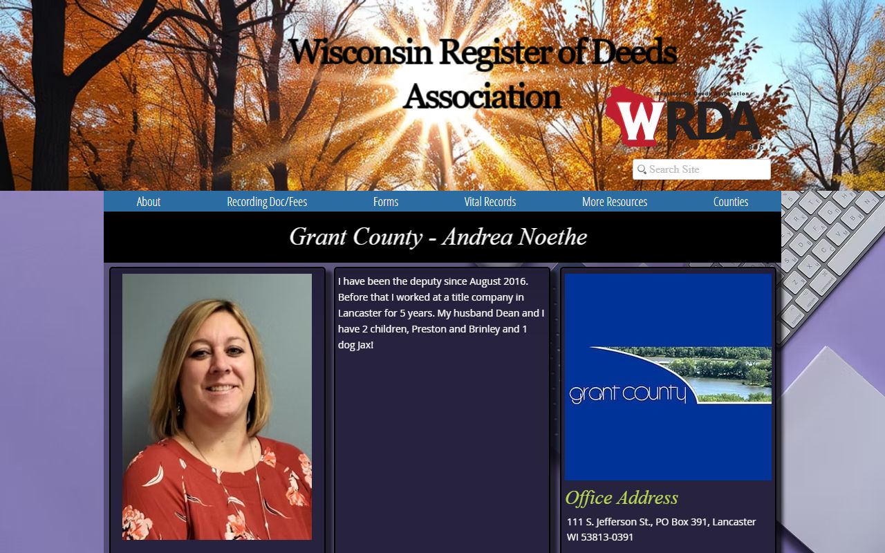 Grant County property records WRDA profile