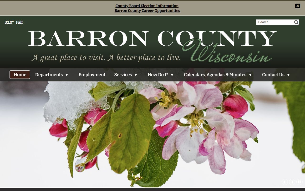 Barron County property records county homepage