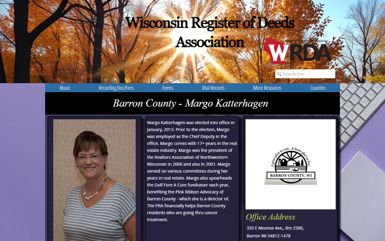 Barron County property records WRDA profile