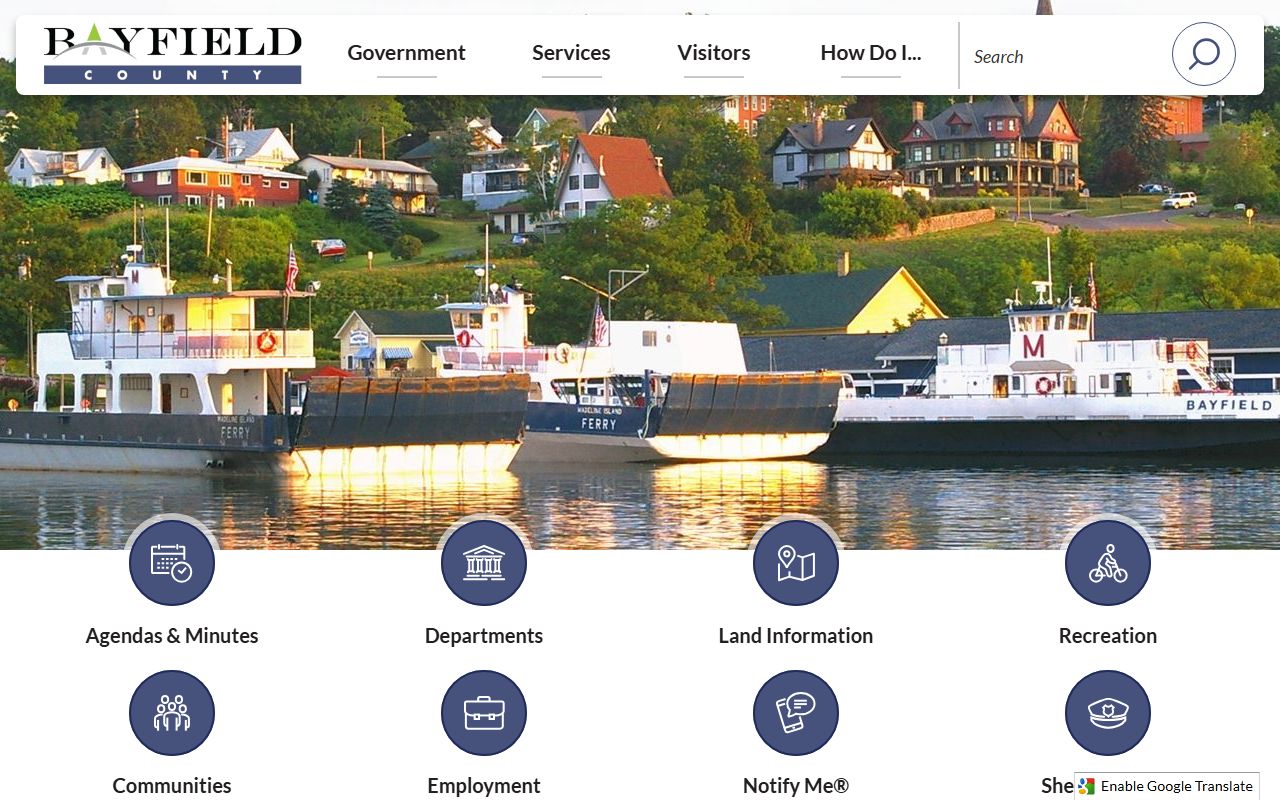 Bayfield County property records county homepage