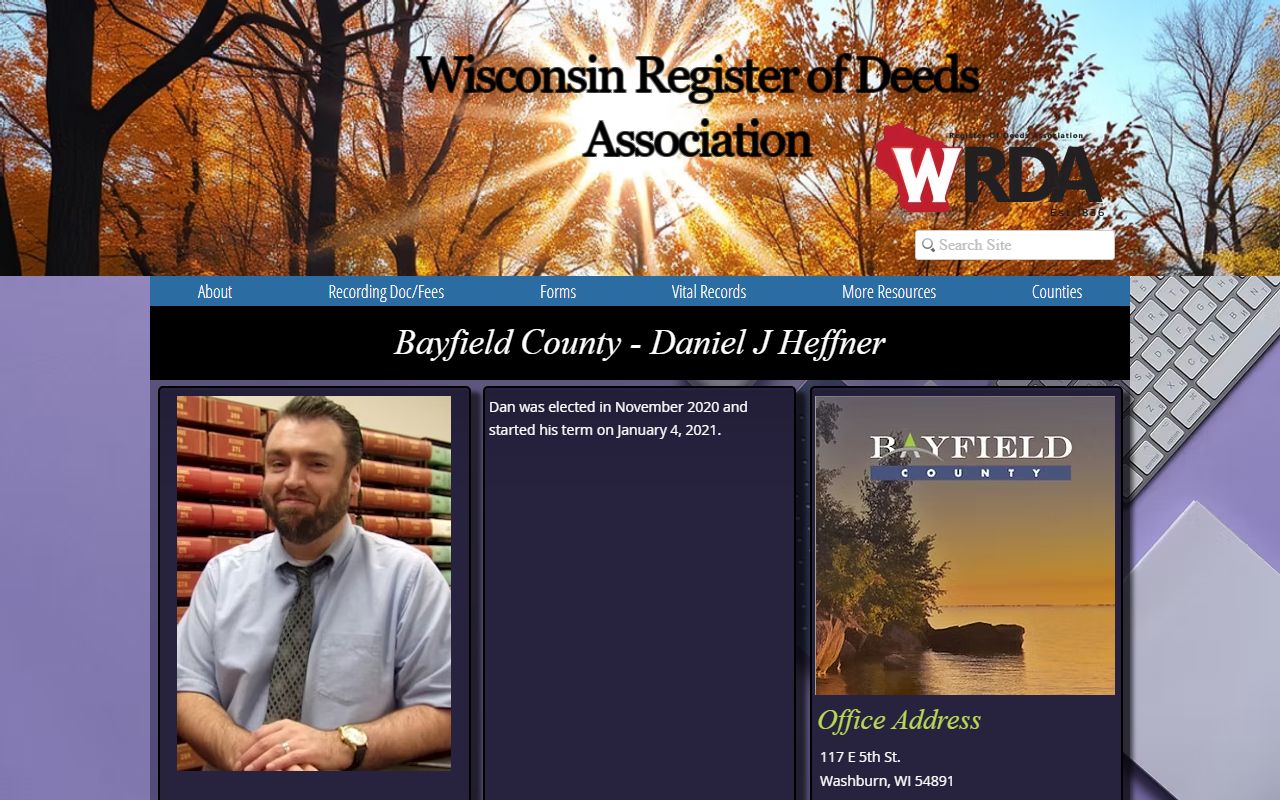 Bayfield County property records WRDA profile