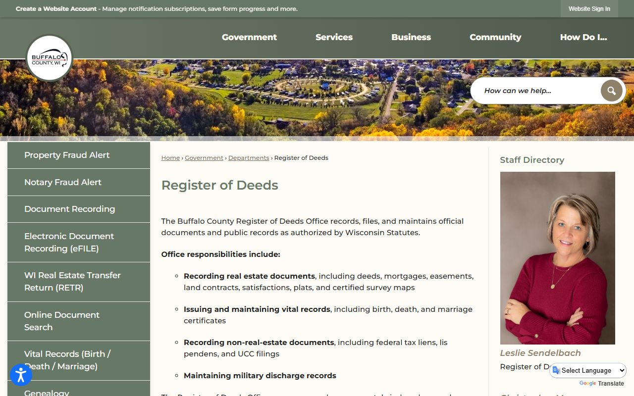 Buffalo County Property Records Register of Deeds