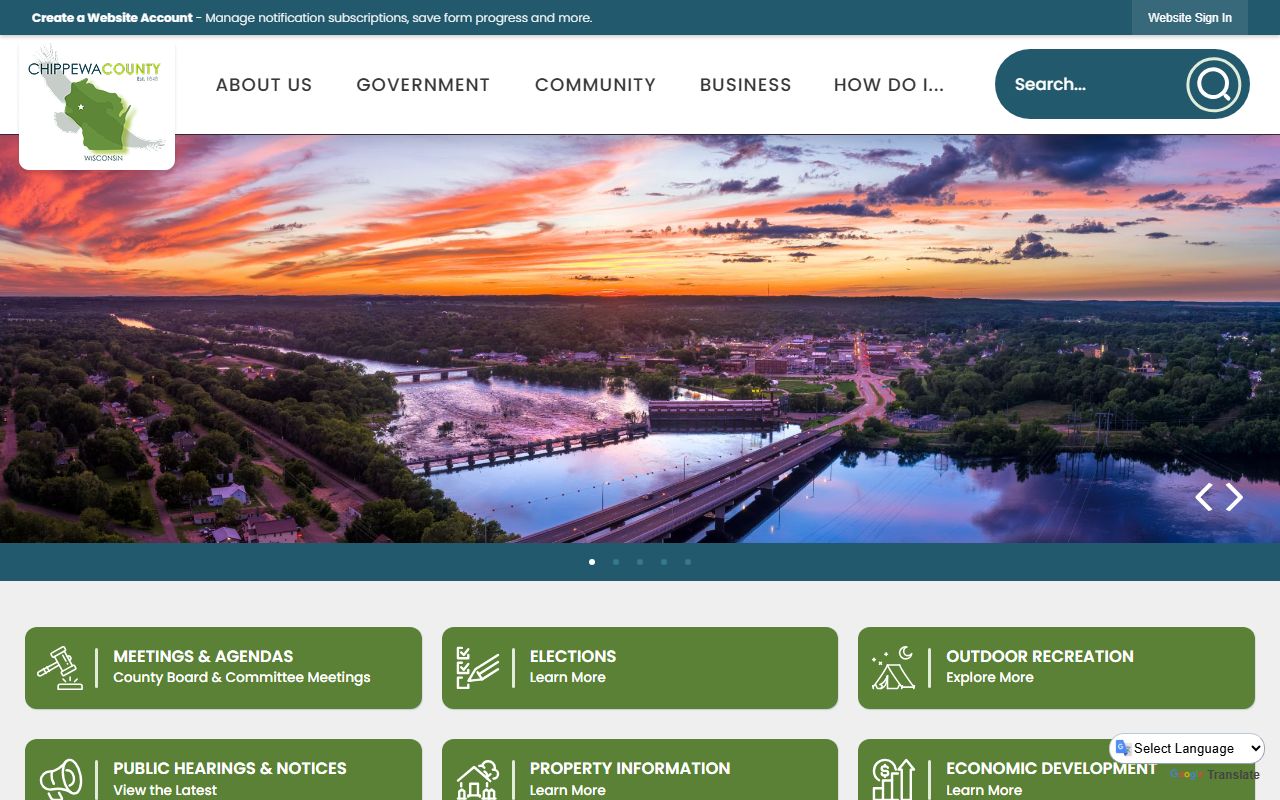 Chippewa County property records county homepage