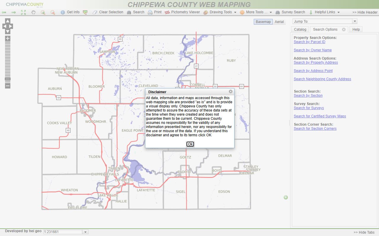 Chippewa County property records mapping portal