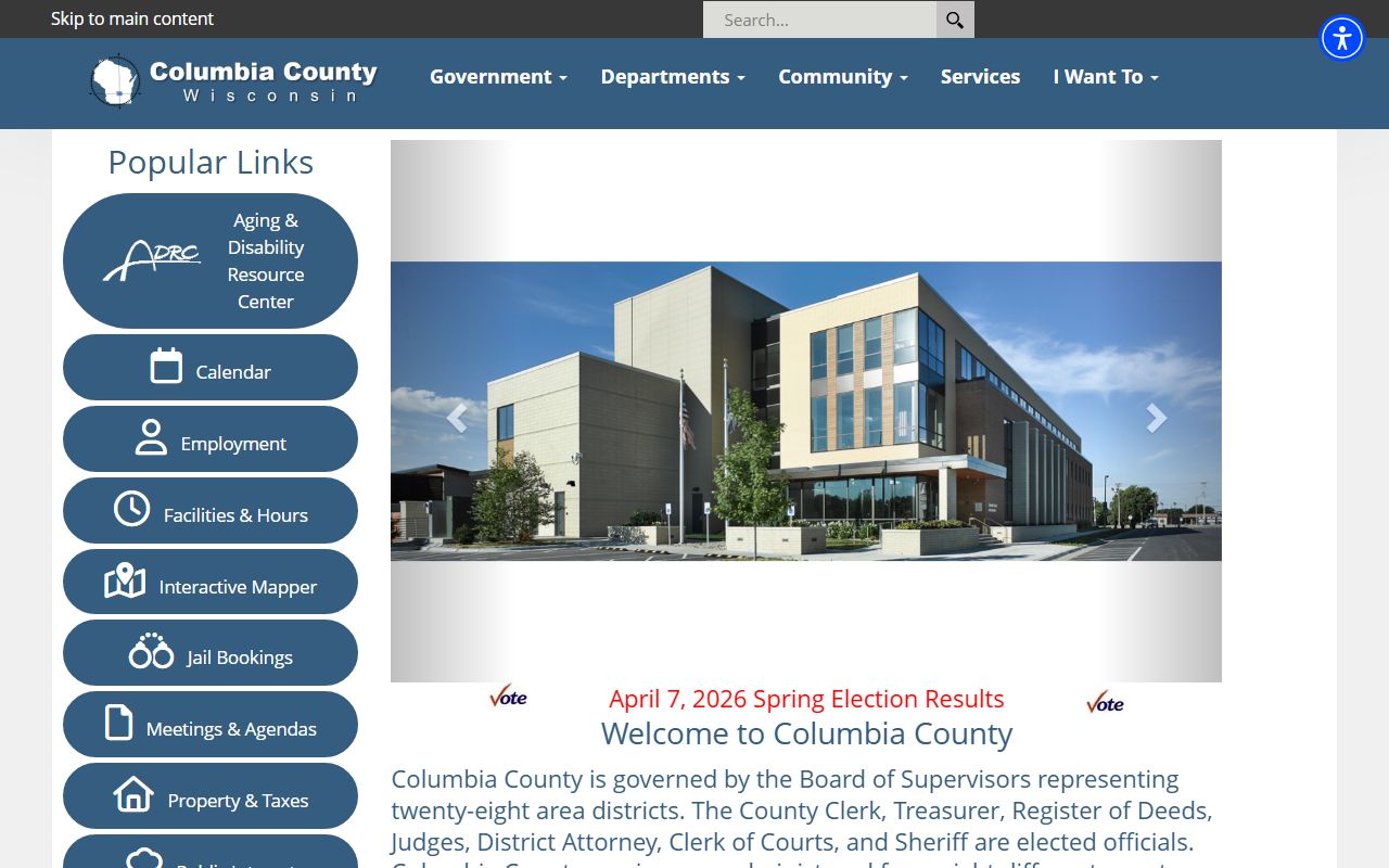 Columbia County Property Records county homepage