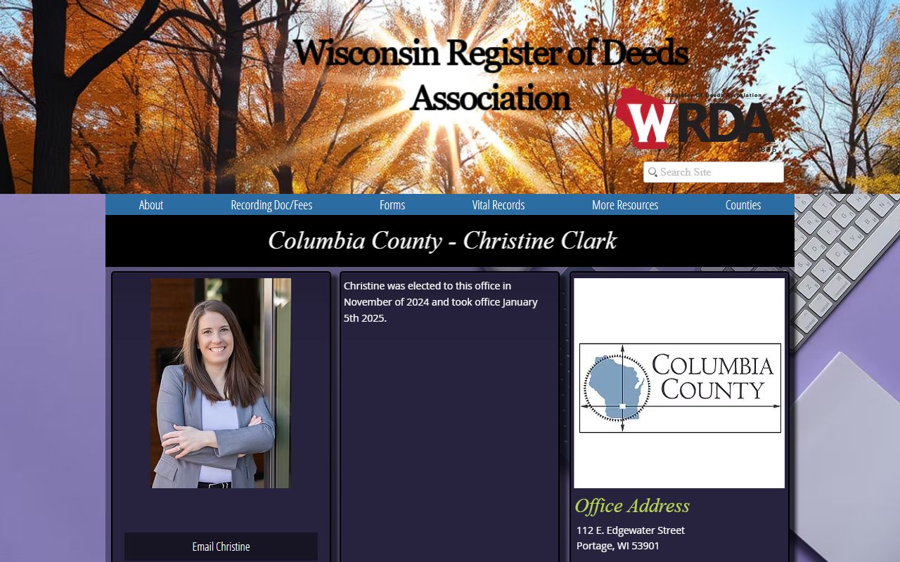 Columbia County Property Records WRDA profile