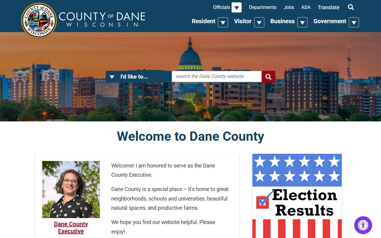Dane County property records county homepage