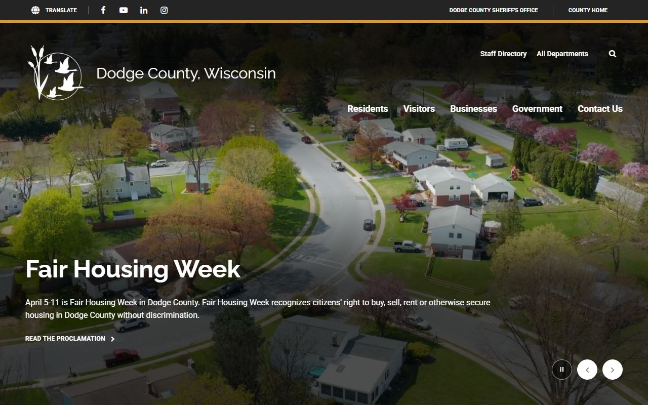 Dodge County property records county homepage