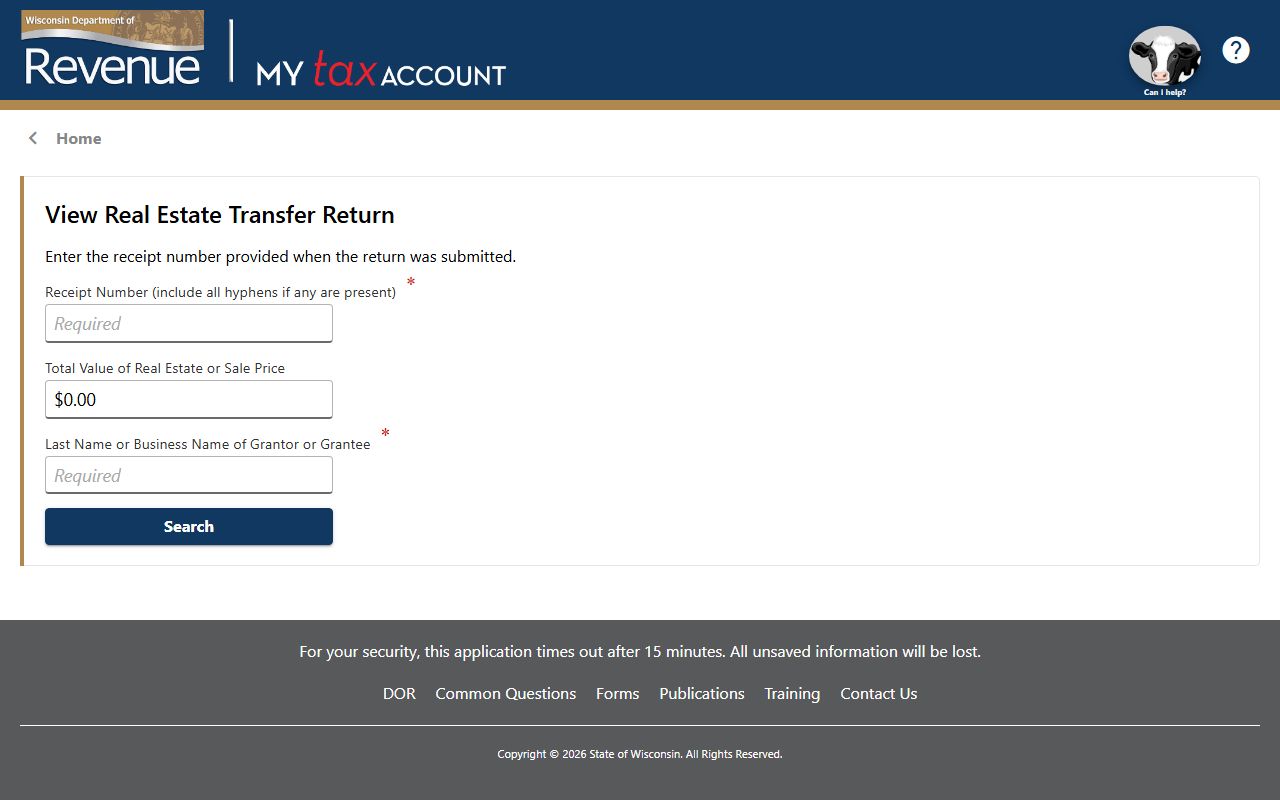 Wisconsin Property Records state property transfer search