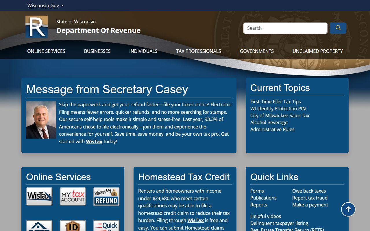 Wisconsin Property Records Wisconsin Department of Revenue assessment page